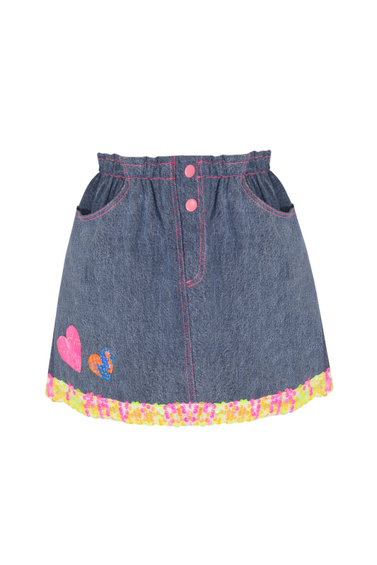 Disco Sky Denim Skirt